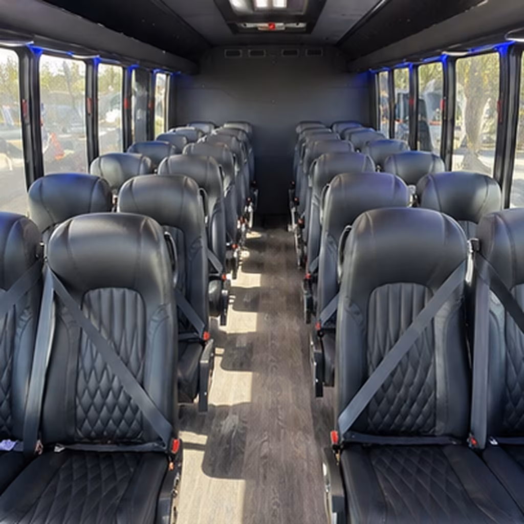 des moines school event transportation onboard seating